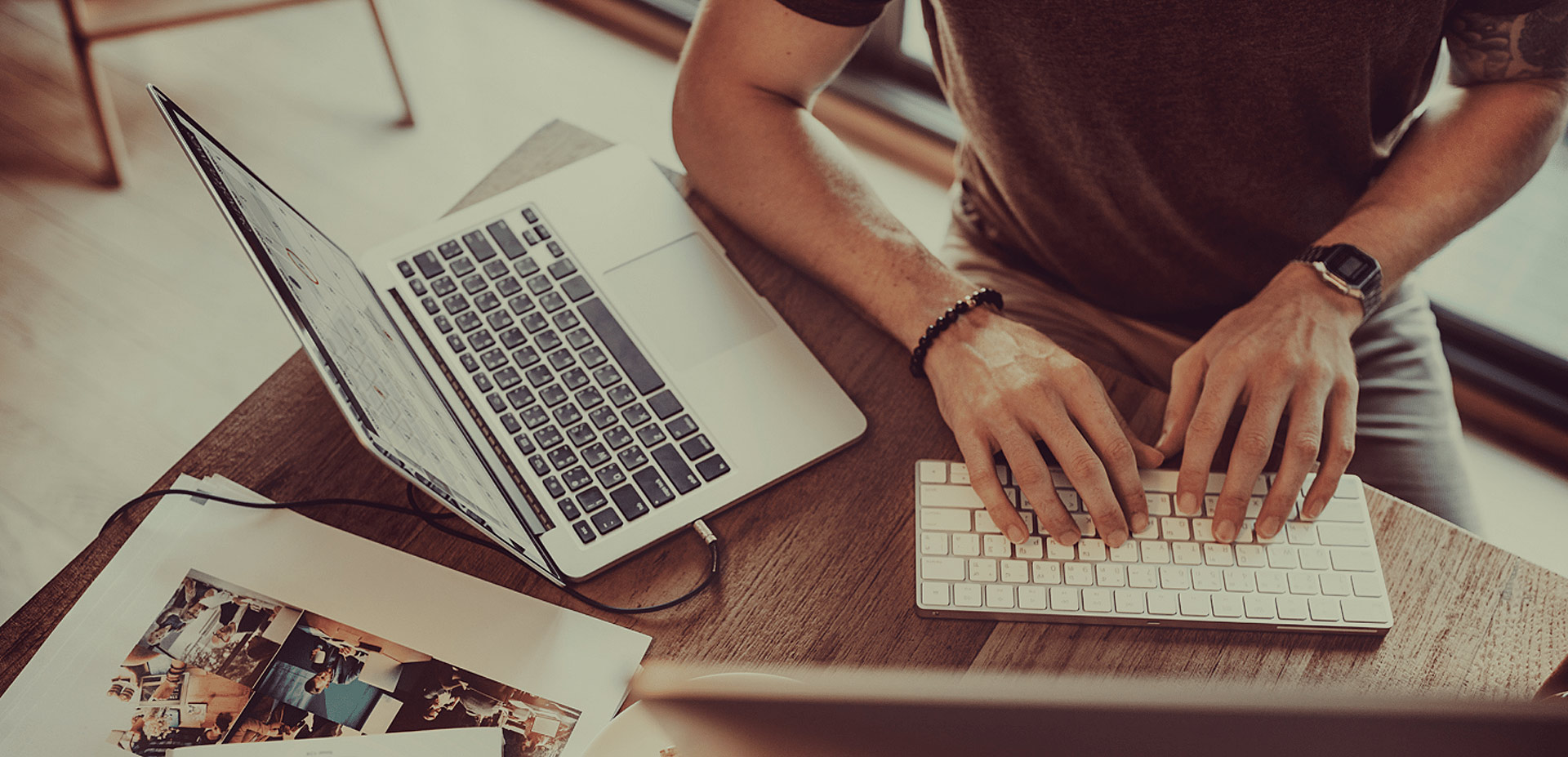 Image of laptop from above
